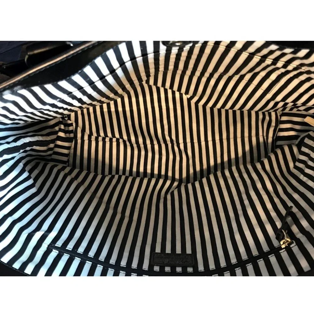 Kate Spade Hampton Road Large Black Leather Tote Bag Handbag